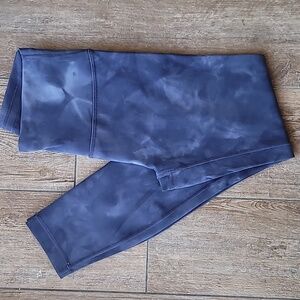 Lululemon Wunder Train High Rise Tight 25in Diamond Dye Naval Style W5CQZS Sz 6